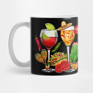 Mexico Wine Tequila Margarita Drink Cinco de Mayo Sombrero Mug